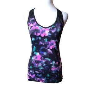Ideology Women's Small Multicolored Shelf Bra Racer Back Tank Top V-Neck